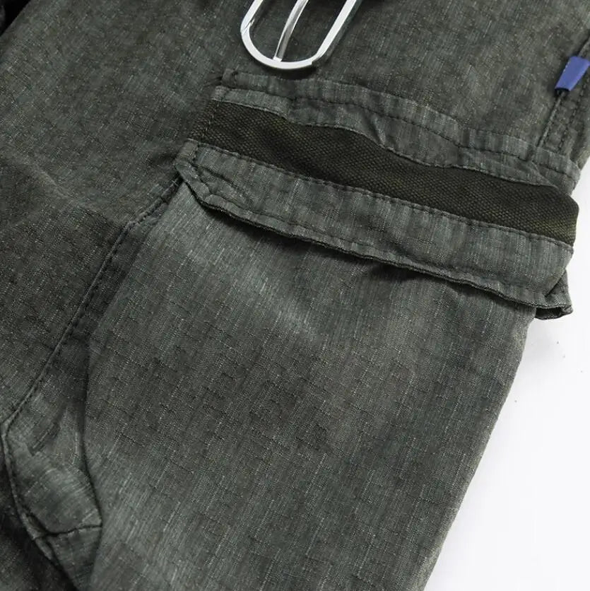 Men Summer Cargo Shorts Casual Tool Shorts High Quality Man Summer Military Multi Pocket Pants Loose Cargo Pants No belts 38