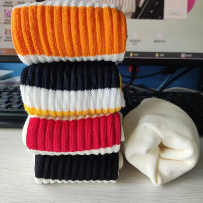 Men's Striped Basketball Medium Tube Socks Vintage Unisex female Couple Cottons Japanese Thick Towel Bottom male Sports Socks