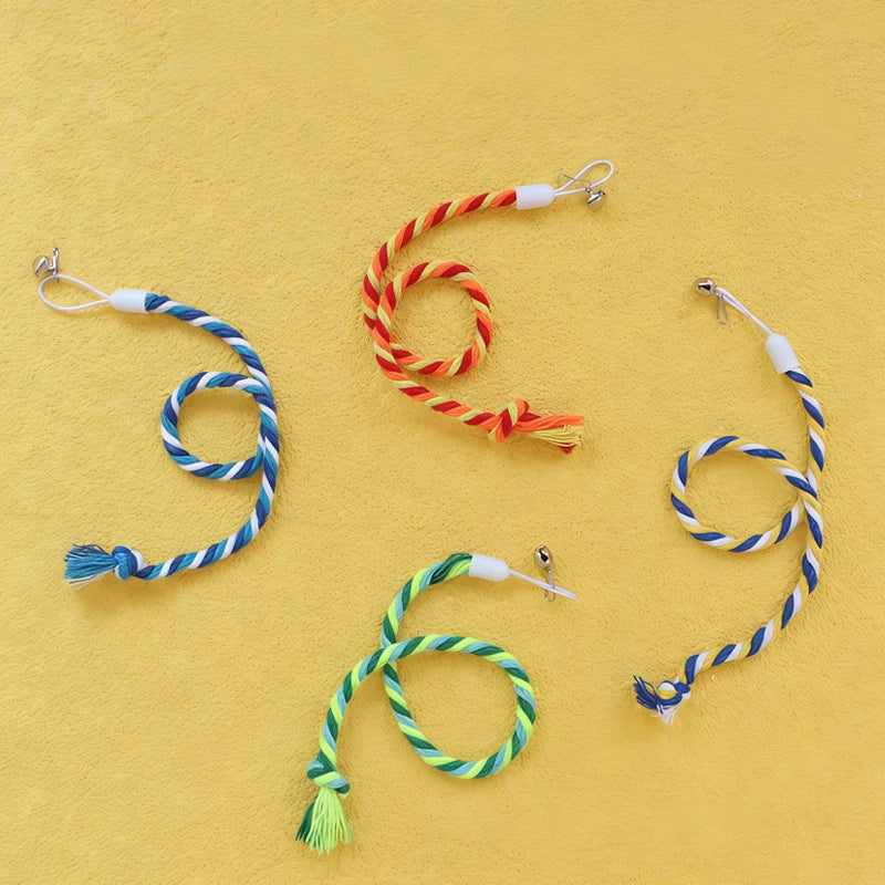 4PCS Cat Wand Toy Replacement Heads Colorful Cotton Ropes for Cat Stick Teaser Wand Interactive Cat Toy