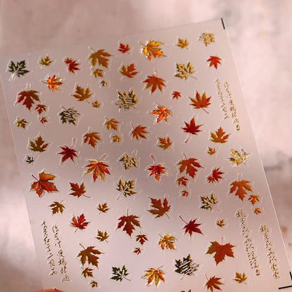 Retro Sunflower Nail Stickers Mixed Style 5D Bronzing Photo Frame Luxury Nail Art Decorations Decals Stickers Press On Nails DIY