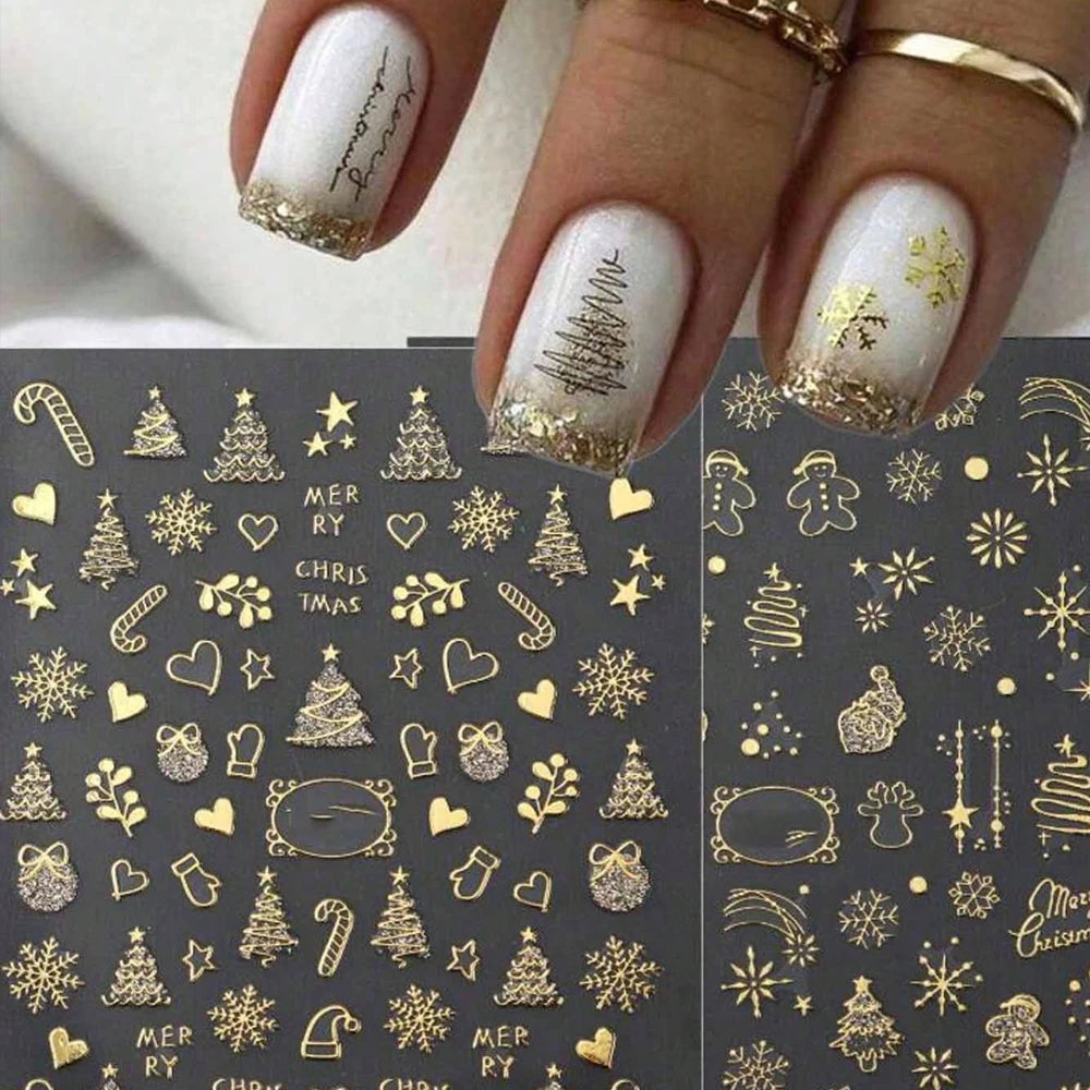 1sheet 5D Halloween Nail Stickers Pink/Green/Black Cartoon Pattern Nail Art Slider DIY For Sweet Cool Girl Cute Nail Decoration