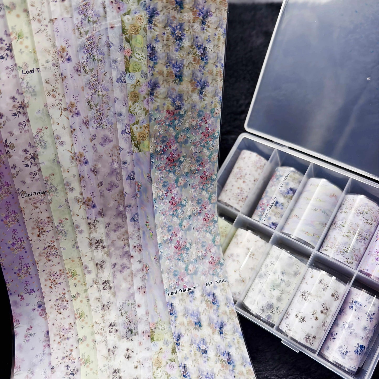 10Rolls Halloween  Flower Plaid Angel Marble  Bow Nail Foils Transfer Paper  Nail Art Stickers   Decal  Nails Decoration