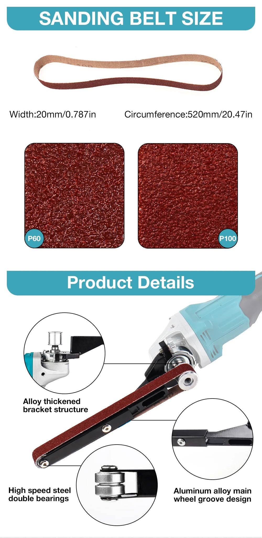 Grinder Mini Sander Multifunctional Cordless Polishing Machine, Home Angle Grinder Modification Belt Sander Accessories, Tools