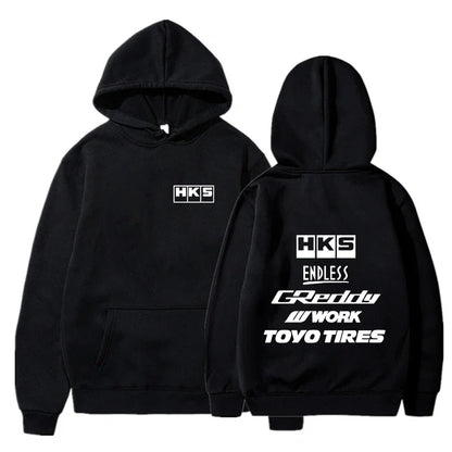 2025 Men Fashion Cool Hoodie Japan JDM Modified Car HKS ENDLESS Hoody Men Women Vintage Casual Sweatshirt Long Sleeve Pullovers