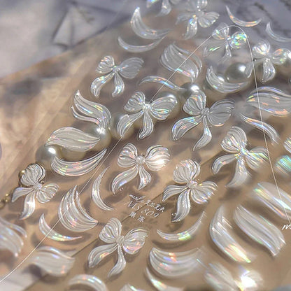 Luxury 5D Floral Nail Art Stickers Gold Silver Chinese Style Metal Frame Shiny Crystal Rhinestone Self Adhesive Manicure Decal