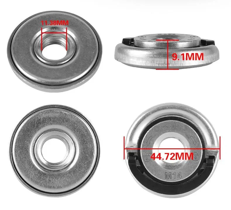Rafford 1Pcs Quick Release Flange Nut M14 Thread Angle Grinder Flange Nut Power Chuck Pressing Plate For Diamond Cutting Disks