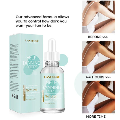 30ml Self -Tanning Drops Body Self Tanner Sunless Tanning Lotion for Natural-Looking Tanner For Body Skin Care