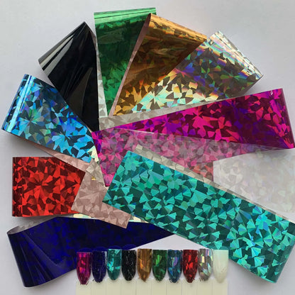 50/100cm Fish Scale Chameleon Nails Metal Nail Art Foil Fish Lure Transfer Decals Wraps Stickers Laser Manicure Decorations