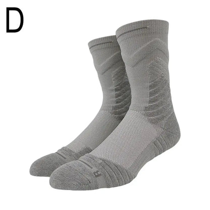 1Pair Professional basketball socks thickened towel bottom game training sports socks ankle protection non-slip socks