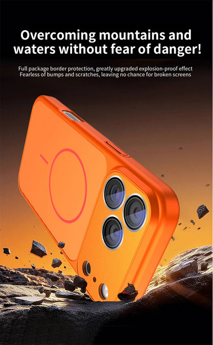 Luxury for Magsafe Magnetic Stand  Shockproof Phone Case for iPhone 17 Pro Max Air 16 Pro 15 14 13 Liquid Silicone Protect Cover