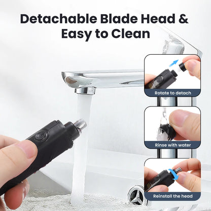 Mini Washable Electric Razor Travel Razor Type-c Charging Capsule Shaver Nose Hair Trimming Double Ring Knife Net