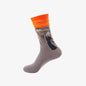 1 Pair Men Cotton Retro Abstract Oil Painting Art Socks Shout Modern Van Gogh Starry Night Happy Oil Painting Skateboard Sock