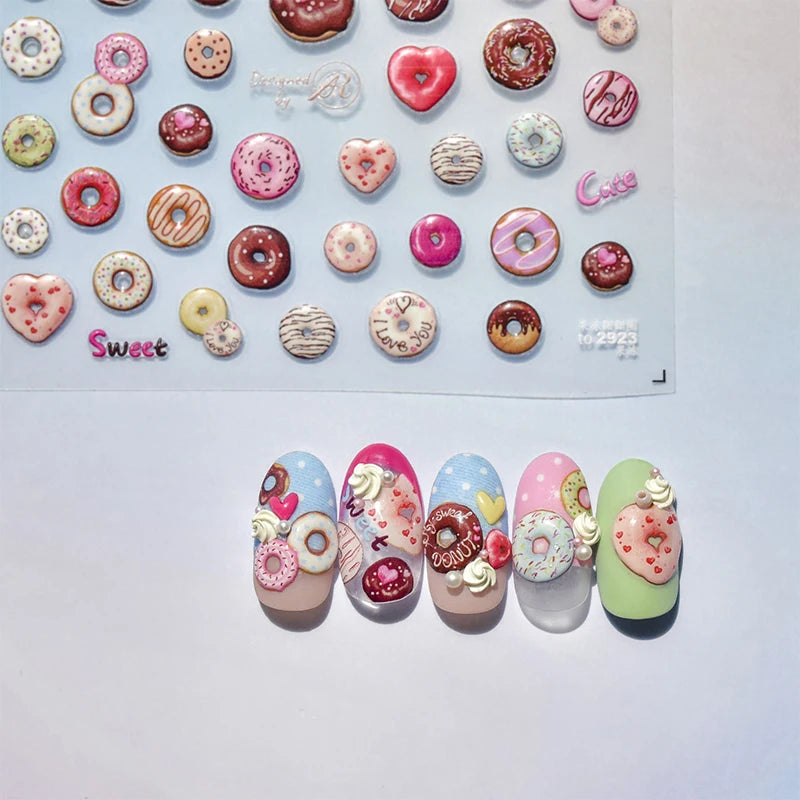 Line Flower Powder Blusher Love Heart High Quality Jelly Series Adhesive Nail Sticker Nail Art Decoration Decals Design T-2830