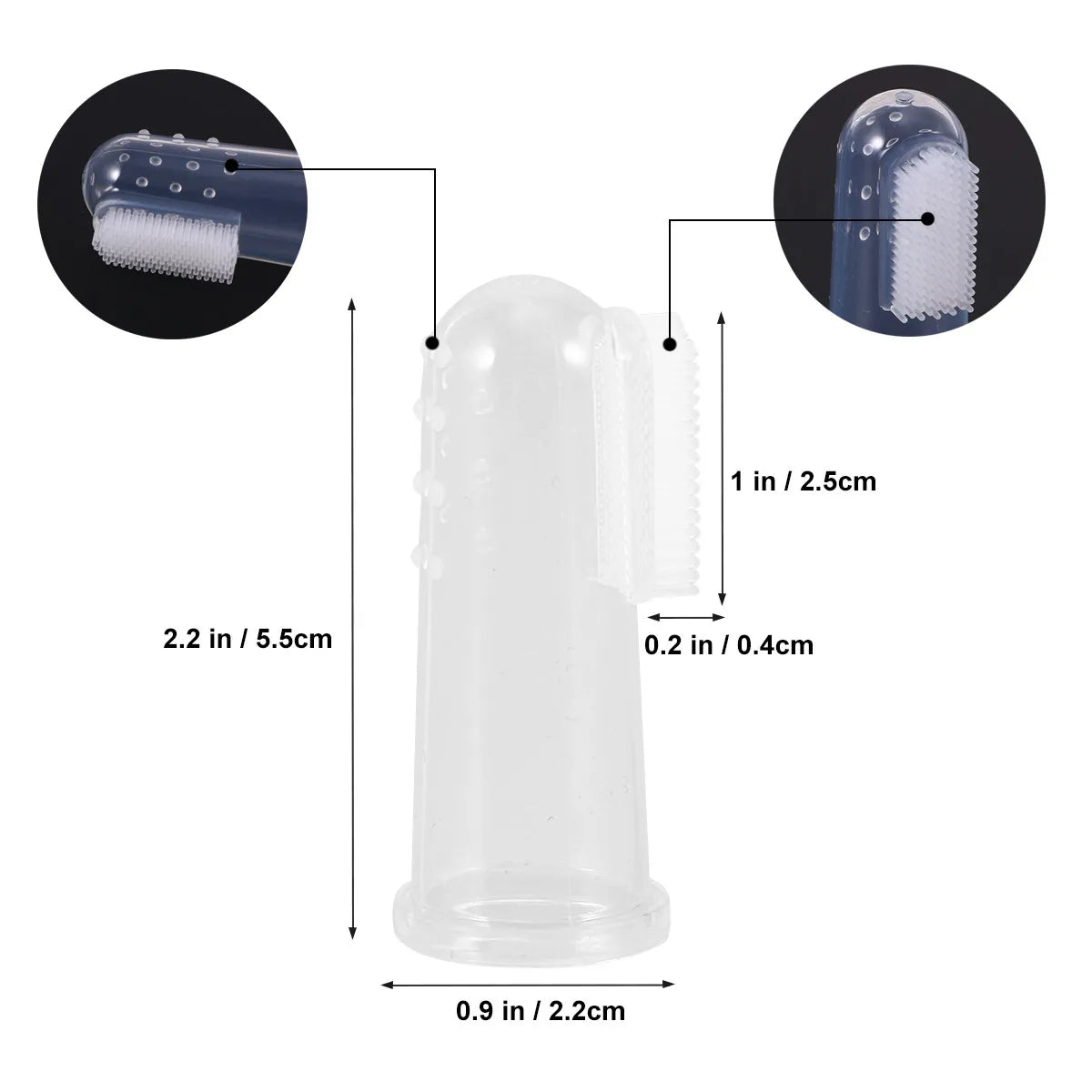Veterinarian Recommended Silicone Finger Toothbrush for Pets Dogs Cats Oral Care Cleaning Massager