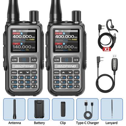 BAOFENG UV-5R Mini Walkie Talkie Multi Band Bluetooth Programming Wireless Copy Frequency 999CH AM FM Long Range Two Way Radio
