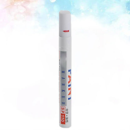 Car Scratch Repair Pen White Multi- -Up Paint Marker for Auto Tire Rim Scratch Concealing Oxidation Resistance