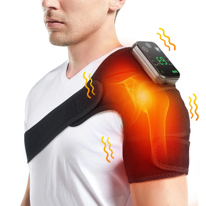 Electric Shoulder Massager Heating Pad Vibration Massage Support Belt Shoulder Thermal  Brace