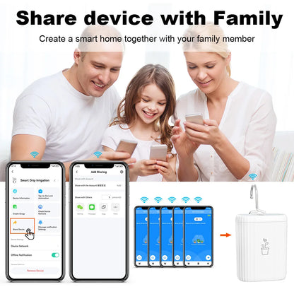 WiFi Smart Life Automatic Drip Irrigation System Kit Garden Irrigation Controller Plant Phone APP Control Watering Timer Device