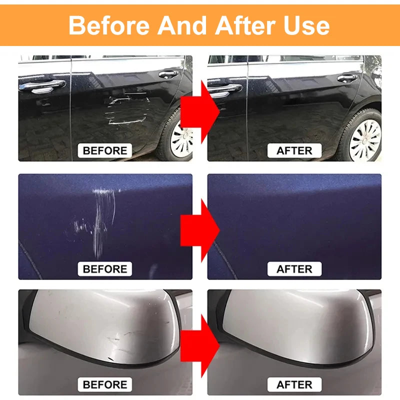 Car Scratch Remover Polishing Paste With Sponge Paint Care Restore Damaged Surface Smooth Finish For Auto Gloss