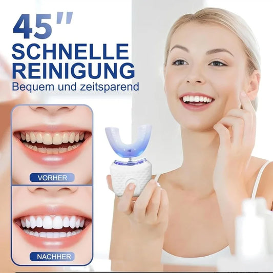 U-shaped Ultrasonic Electric Toothbrush 3 Modes Silicone Automatic Teeth Whitening Oral Care