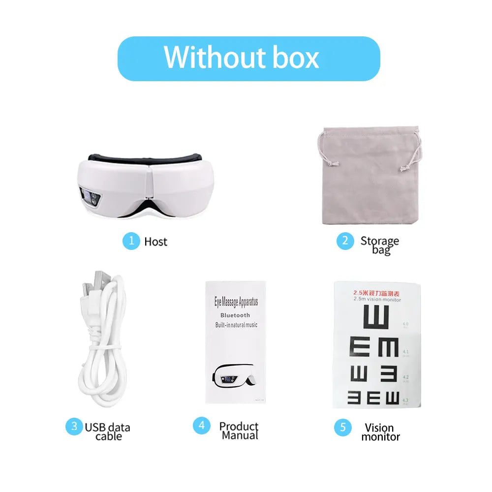 Eye Massage Device Vibration Airbag Pressure Eye Massager Bluetooth Music Relax Fatigue Eye Care Improve Sleep Tools Foldable