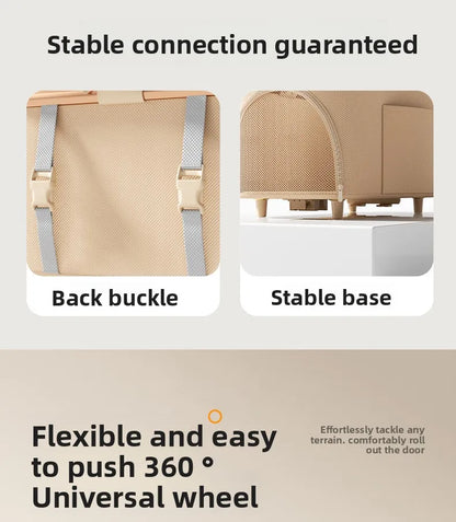 New Separable Pet Stroller Portable One Click Recycling Cat Carrier Universal Lightweight Small Dog Travel Pushchair Foldable