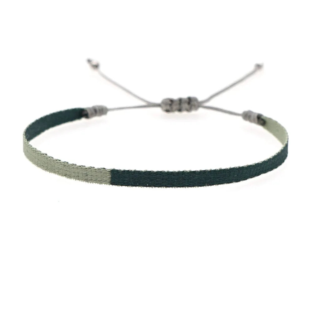 KKBEAD Wholesale Handwoven Bracelet Colombia Cloth Braided Wristband Bracelets for Women Men Gift Hippie Boho Friendship Jewelry
