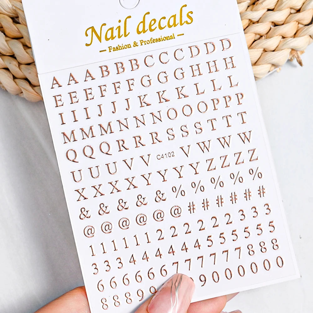 3D Metal Silver Flame Nails Stickers Gold Bronzing Stripe Lines Sliders Design Manicure French Nail Art Decoration Decal #Y2K