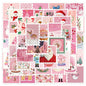 10/30/50pcs Cartoon Pink Christmas Stamps Stickers Cute Santa Claus Aesthetic Decals Luggage Notebook Phone Graffiti Sticker Toy