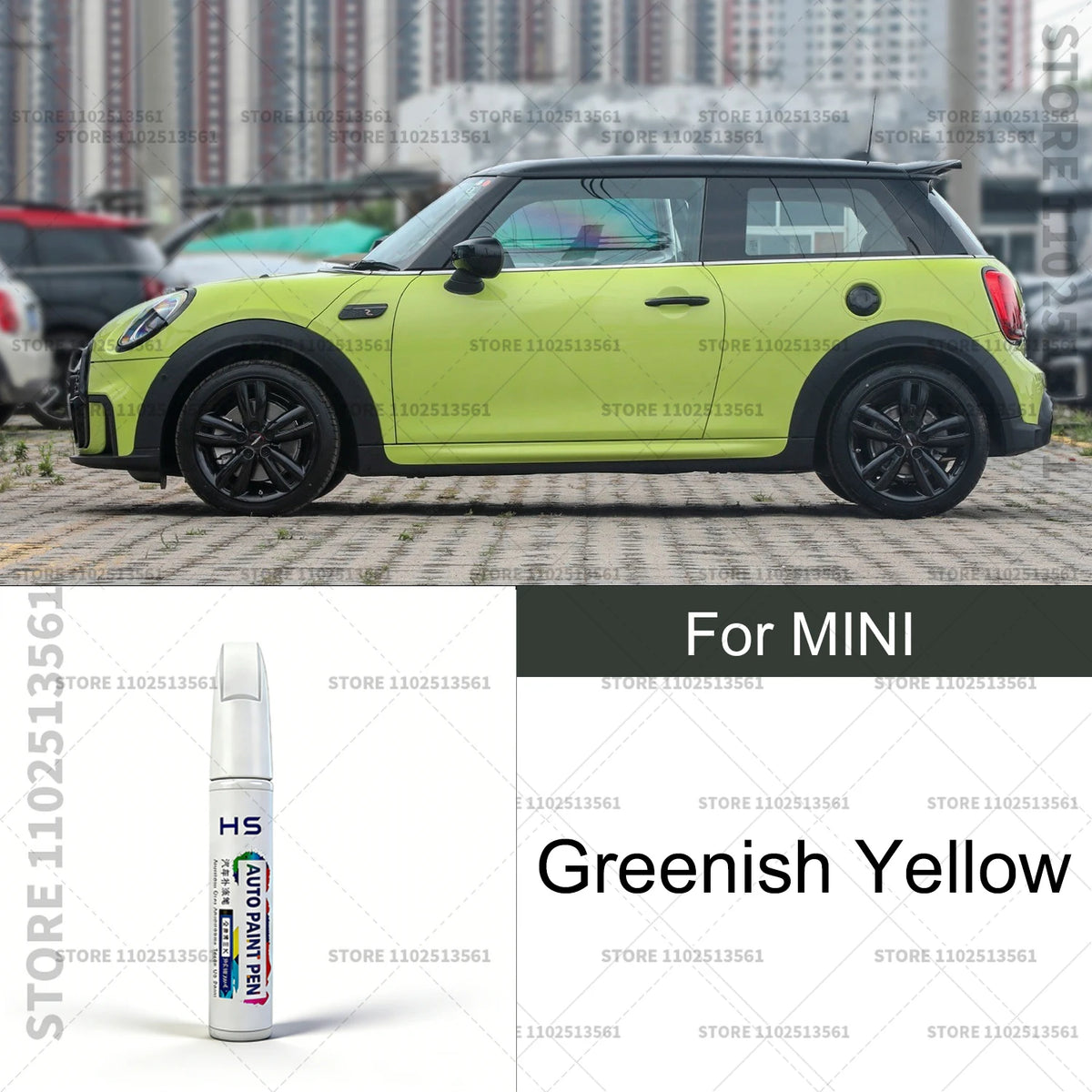 Car Paint Repair Pen Touch Up Scratch Remover DIY Auto Accessories For 2001-2025 MINI Black White lsland Blue Gold Green Grey