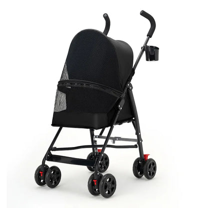Foldable Pet Stroller for Small Dogs Cats Lightweight Travel Pushchair Breathable Carrier  Teddy Puppies Outdoor Walks Shopping