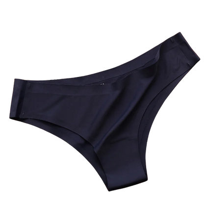 4PCS/Set Seamless Brazilian Panties Women's Sexy Lingerie Cool Ice Silk Low Waist Briefs Soft Solid Ultra-thin Bikini Underwear