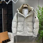 Men's Winter Down Jacket Windproof Thickened Warm Non Washable Hooded White Duck Short Down Coats Trendy Down Puffer Jackets