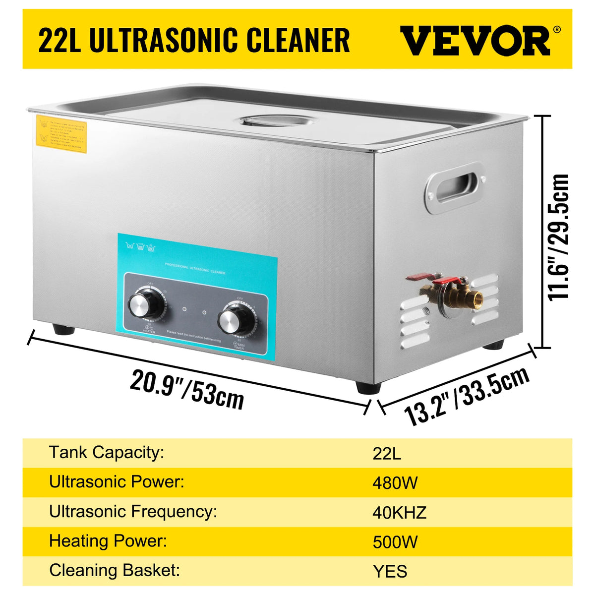 SucceBuy 3L 6L 10L 15L 22L 30L Electric Ultrasonic Cleaner Portable Washing Machine Lave-Dishes Ultrasound Home Office Appliance
