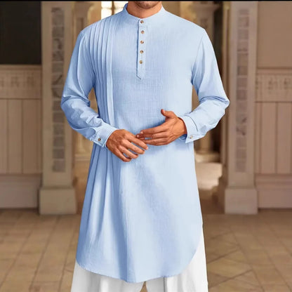 Men Long Robe Dishdasha Jubba Thobe Eid Muslim Kimono Modest Islamic Dubai Saudi Abayas Prayer Kaftan Ramadan Morocco Abaya