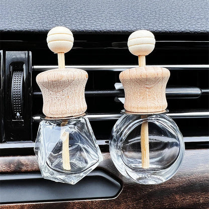 B*1PCS Car Air Freshener Perfume Clip Essential Oil Diffuser Vent Empty Glass Bottle Aromatherapy Decoration