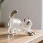 Cute Animal Fur Capsule Keychain, Transparent Cat Hair Bag Pendant, Souvenir Collection and Gift Decorative Accessory