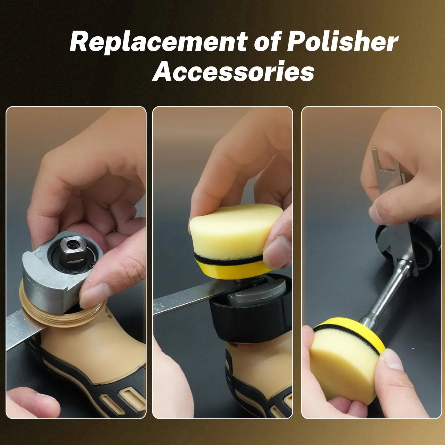 Cordless Mini Car Polisher Detailing Wireless Car Polishing Machine Auto Waxing Car Paint Scratch Repair 1/1.5/2 Inch Pads Kit
