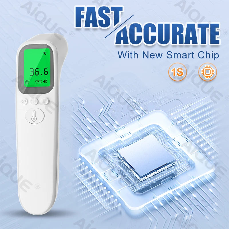 JUSTLANG Digital Infrared Thermometer Baby Forehead Non-contact Medical Use Body Temperature Meter Adult IR Measure Fever