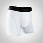Extra Long Sports Underwear Men's Boxer Briefs Anti-Wear Leg Running Large Size Breathable Training Boxer Briefs