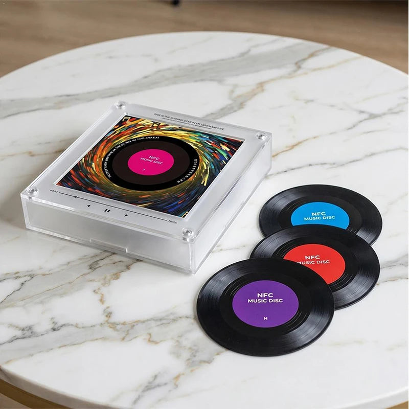 Customized NFC Sensing Song Player With Acrylic Built-in Speaker No Need For Mobile Phone To Customize Refrigerator Stickers