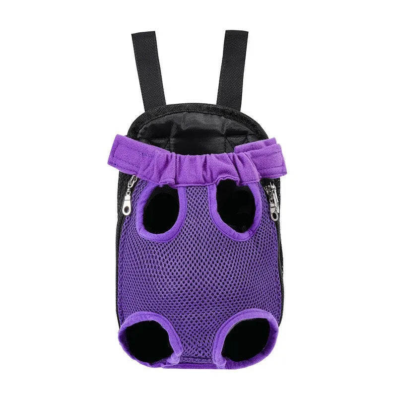 Breathable Pet Dog Cat Chest Carrier Backpack Hands-free Outdoor Travel Bag for Small Pets