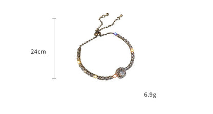 Full of Rhinestones Adjustable 18K Gold Plated Stainless Steel Bracelet For Women 2022 New Trendy Square Zircon Bracelet Jewelry