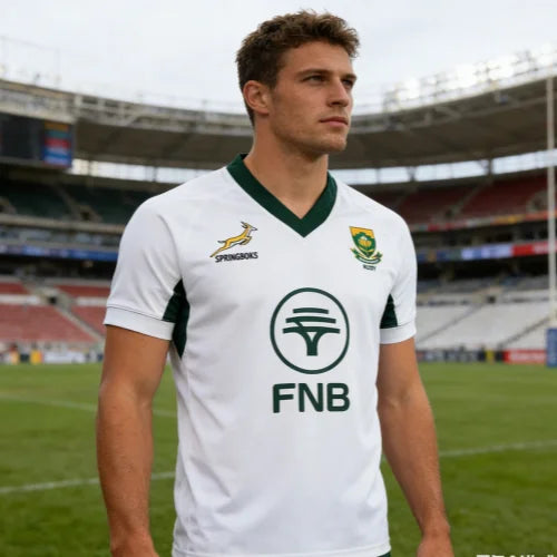 2026 New Men's Best Seller South Africa Springboks Green Gold Rugby Jersey FNB Sponsor Protea Logo Men Quick Drying Beachwear