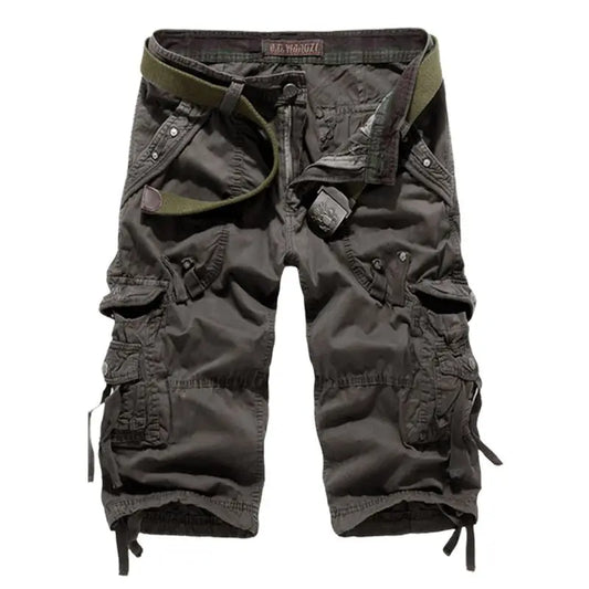 2025 Summer New High Quality Cargo Shorts Men Casual Workout Military Men's Shorts Multi Pocket Knee Length Short Pants