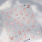 White Flower Petal Cherry Blossom Peach Blossom Falling Petal Floral Gradient 5D Self Adhesive Nail Art Sticker Manicure Decals
