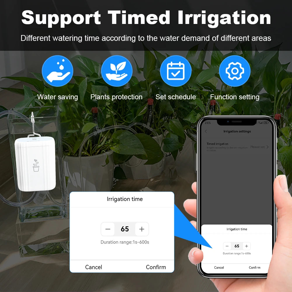WiFi Smart Life Automatic Drip Irrigation System Kit Garden Irrigation Controller Plant Phone APP Control Watering Timer Device