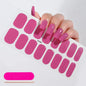 16Tips French Semi-Cured Gel Nail Wraps Sticker Pure Color Full Cover UV Gel Nail Polish Wraps Long-Lasting Nail Extension Decal