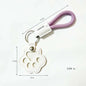 S9 Dual Pack Pet Hair Storage Keychains, Cute Paw Shape Leather Keyring, Furry Friend Memory Fur Keepsake for Pet Owners