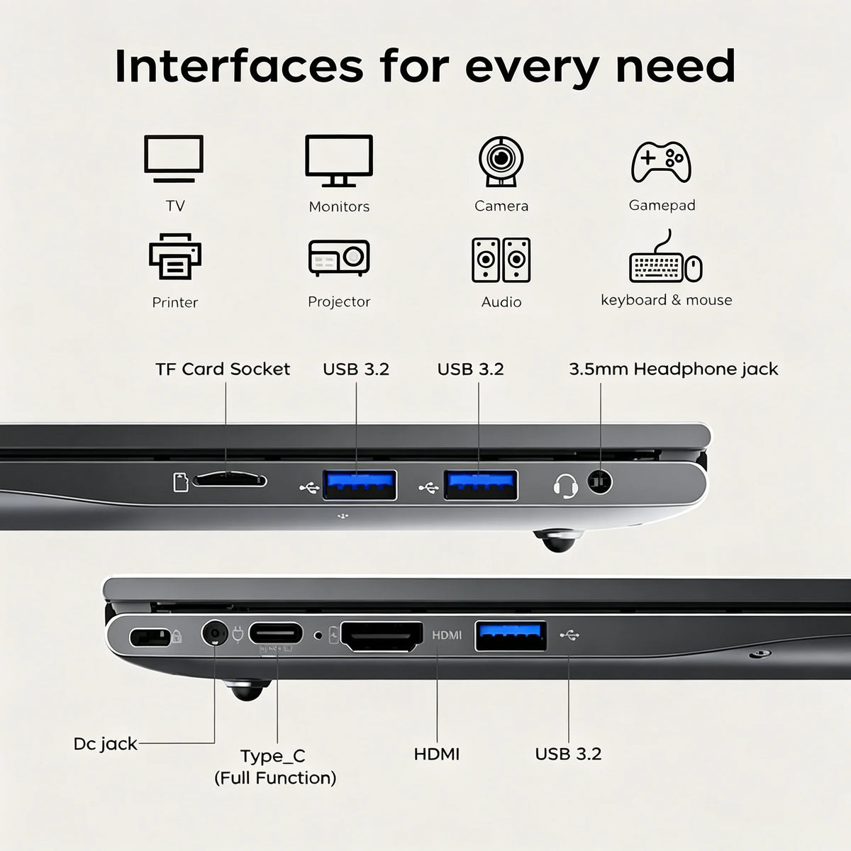 ACEMAGIC LX15PRO Laptop 15.6inch FHD Laptop AMD Ryzen 5 7430U 16GB RAM 512GB SSD Windows 11 Pro Notebook 180° Flip Computer Wifi6 BT5.2